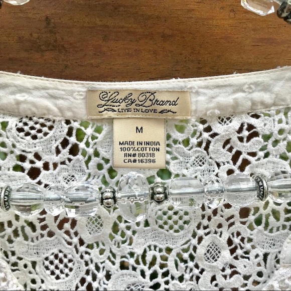 Lucky Brand Light Weight Cotton Boho Blouse - Picture 6 of 6